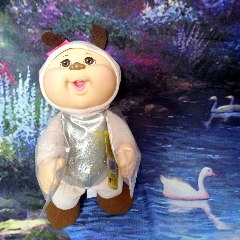 Adorable Plush Doll with Silver Outfit